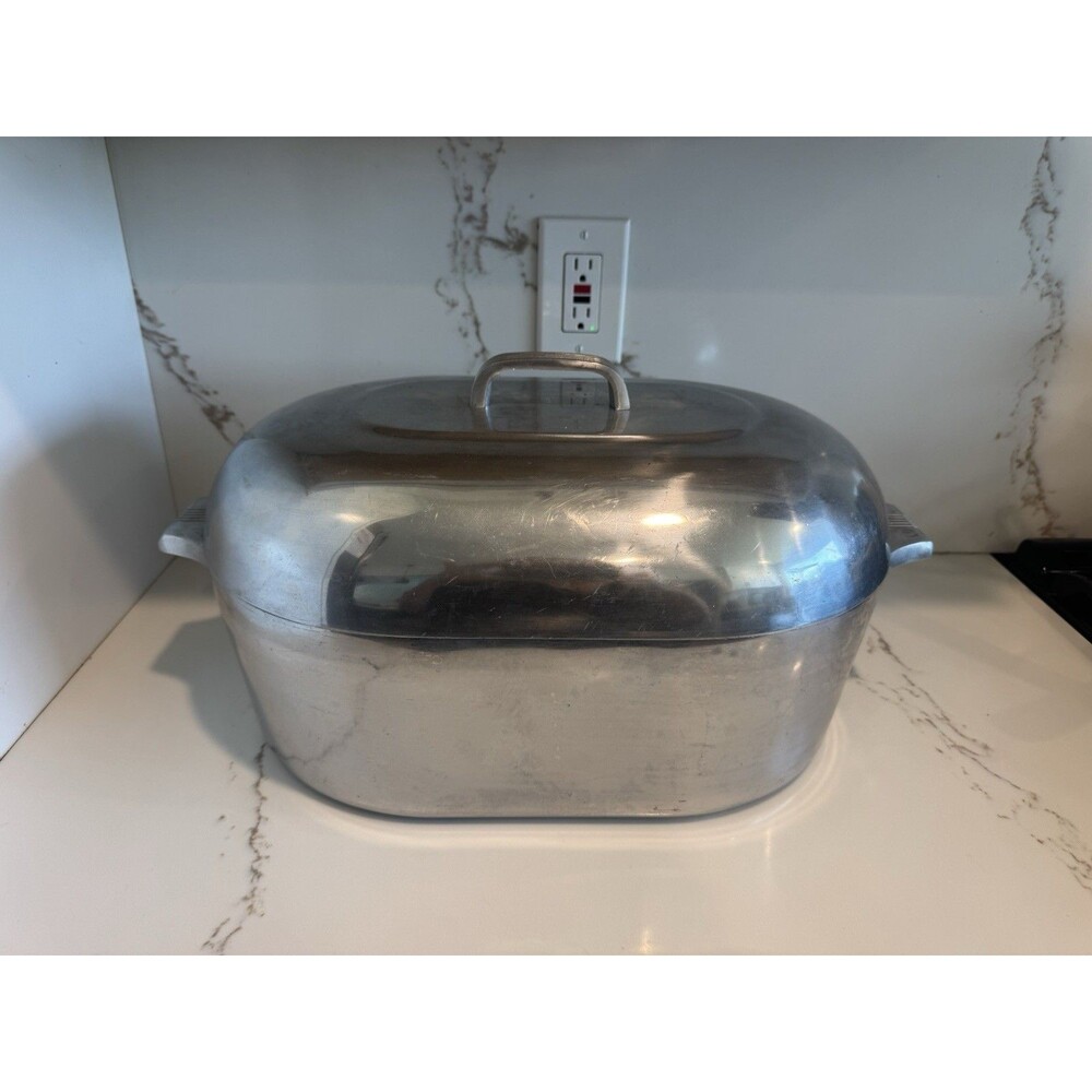 GHC Magnalite 17 QT Cast Aluminum Roaster W/ Lid, With Trivet Dutch Oven - Picture 2 of 14